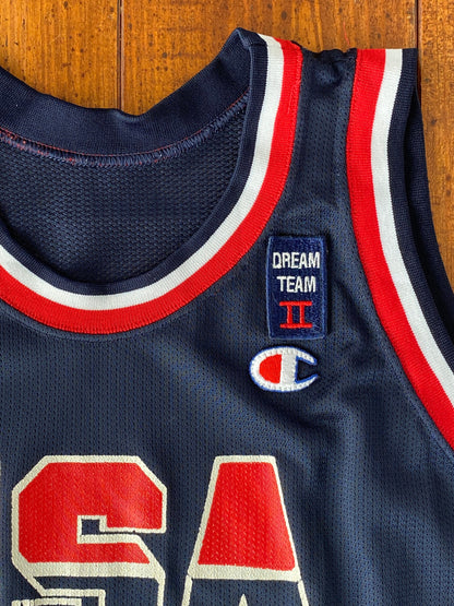 Youth L 14-16. Vintage 90s Champion NBA USA dream team #10 Miller jersey Made In USA-AJ357 Studio