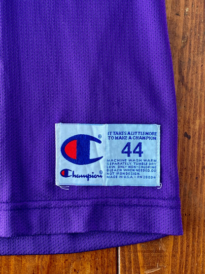 Size 44 Vintage 90s Champion A. Mourning #33 Charlotte Hornets NBA Jersey Made In USA-AJ357 Studio