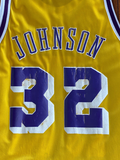 Vintage 90s Lakers Champion Jersey Size 48 - Magic Johnson #32 Made in USA-AJ357 Studio