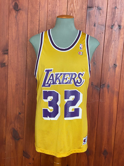 Vintage 90s Lakers Champion Jersey Size 48 - Magic Johnson #32 Made in USA-AJ357 Studio