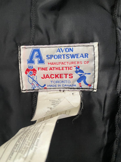 Size Med. Women Vintage 90s hockey Jacket made by Avon Sportswear Made in Canada-AJ357 Studio