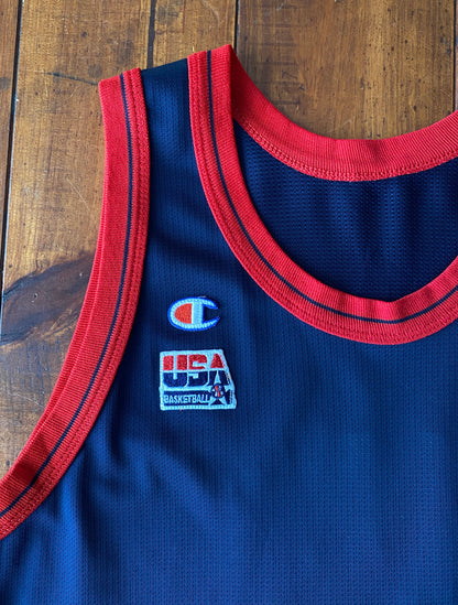 Authentic Champion USA Team #5 Hill NBA Basketball Jersey - Size 48-AJ357 Studio