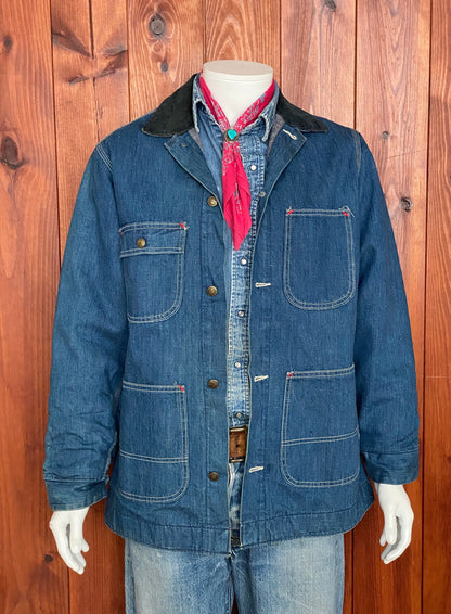 Size Med Tall. Vintage Sears denim Chore Lined coat Jacket-AJ357 Studio