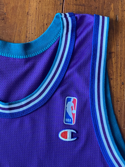 Authentic Size 44 Larry Johnson #2 Charlotte Hornets 90s NBA Jersey | Made in USA by Champion-AJ357 Studio