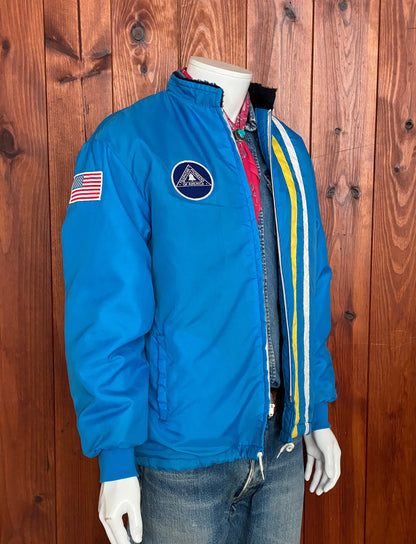 Size M. Vintage 70s nylon lined racing jacket Made In USA-AJ357 Studio