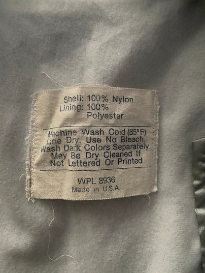 Size L. Made In USA Vintage 80s satin bomber Jacket-AJ357 Studio