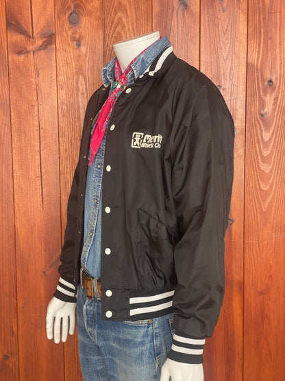 Size L. 70s Merritt Athletic Club Vintage Satin Jacket | Made In USA-AJ357 Studio