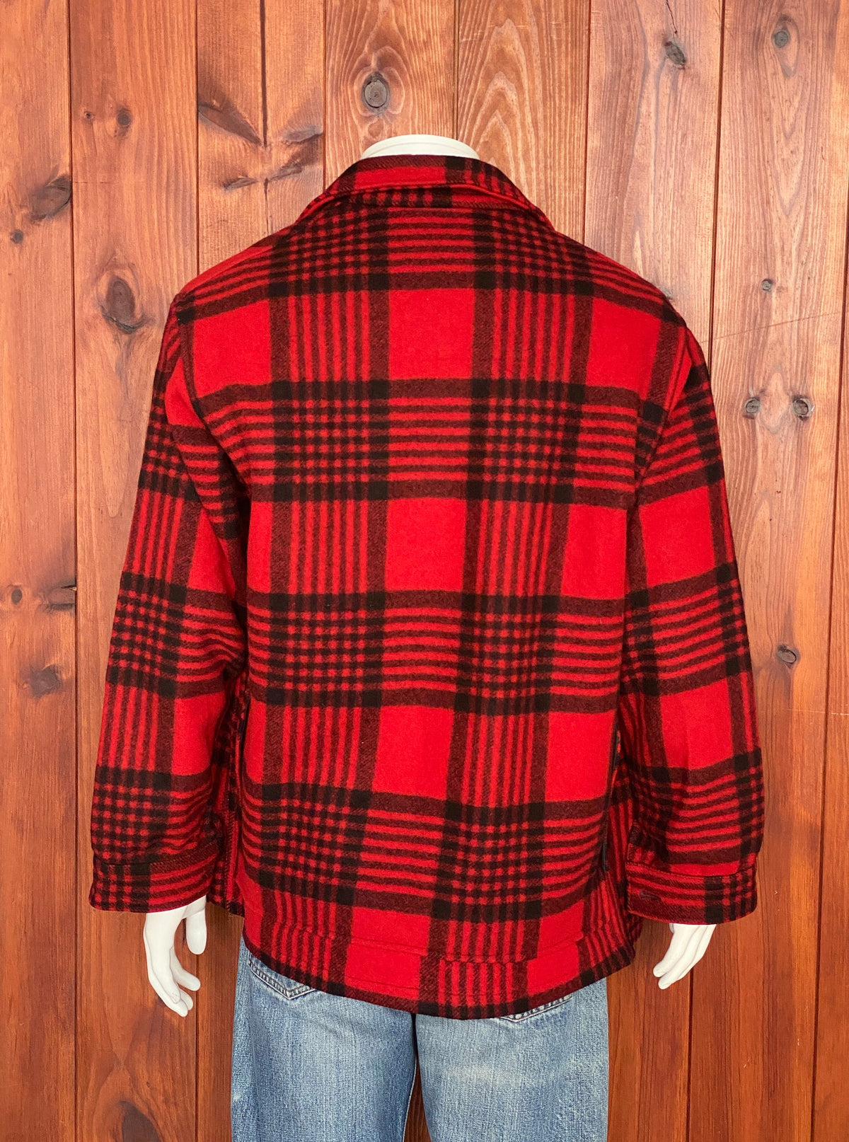Vintage 60s Pendleton Buffalo Plaid Cruiser Jacket Coat Size L-AJ357 Studio