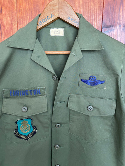 Size M. Original vintage military 80s utility shirt OG 507 Poly/cotton-AJ357 Studio
