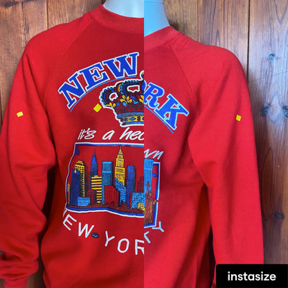 Size XL. New York 80s vintage sweatshirt made by Jerzees-AJ357 Studio