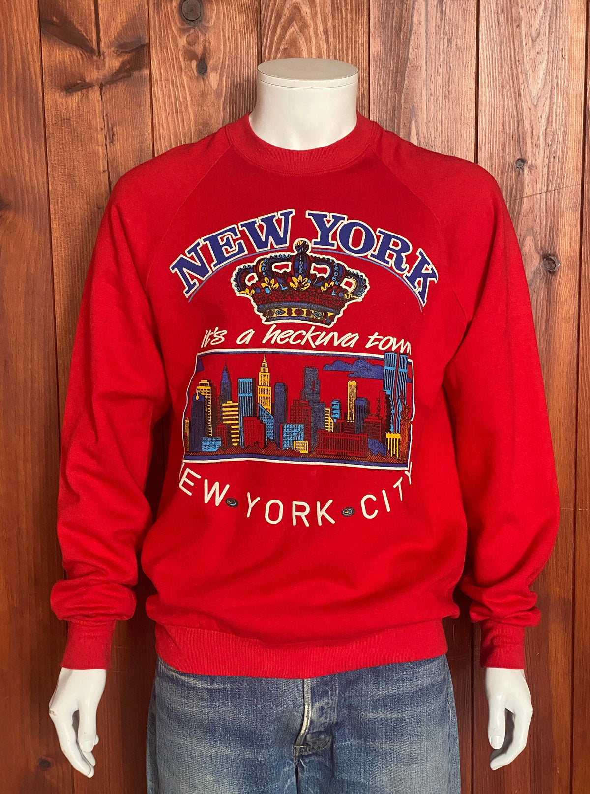 Size XL. New York 80s vintage sweatshirt made by Jerzees-AJ357 Studio