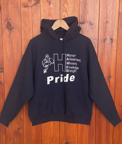 Vintage Hawks Hooded Sweatshirt - Size Large | Gildan Craftsmanship-AJ357 Studio