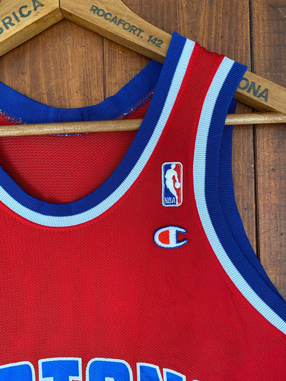 Piston 90s Vintage NBA Jersey #33 Hill - Size 36, Made in USA by Champion-AJ357 Studio