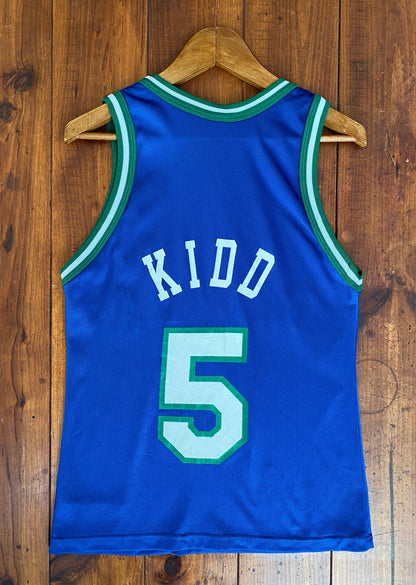 Size 36. VTG 90s NBA Dallas #5 Kidd jersey Made In USA by Champion-AJ357 Studio