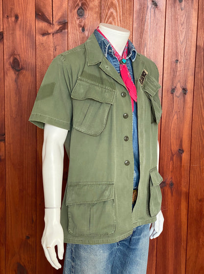 Small Reg. Authentic 1969 US Army Vintage Vietnam jungle jacket.-AJ357 Studio