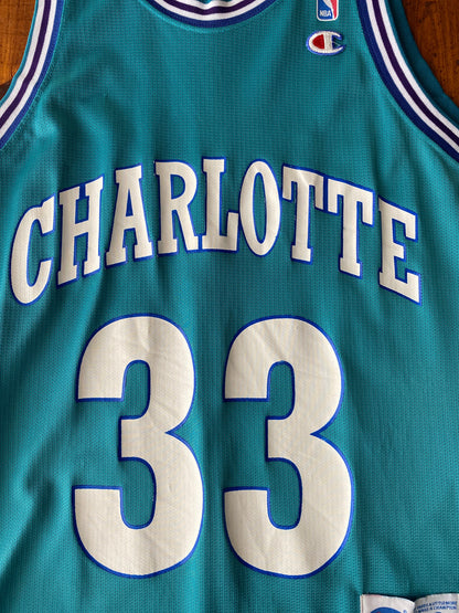 Size 36. Vintage 90s NBA Champion Mourning #33 Jersey Charlotte Hornets Made In USA-AJ357 Studio