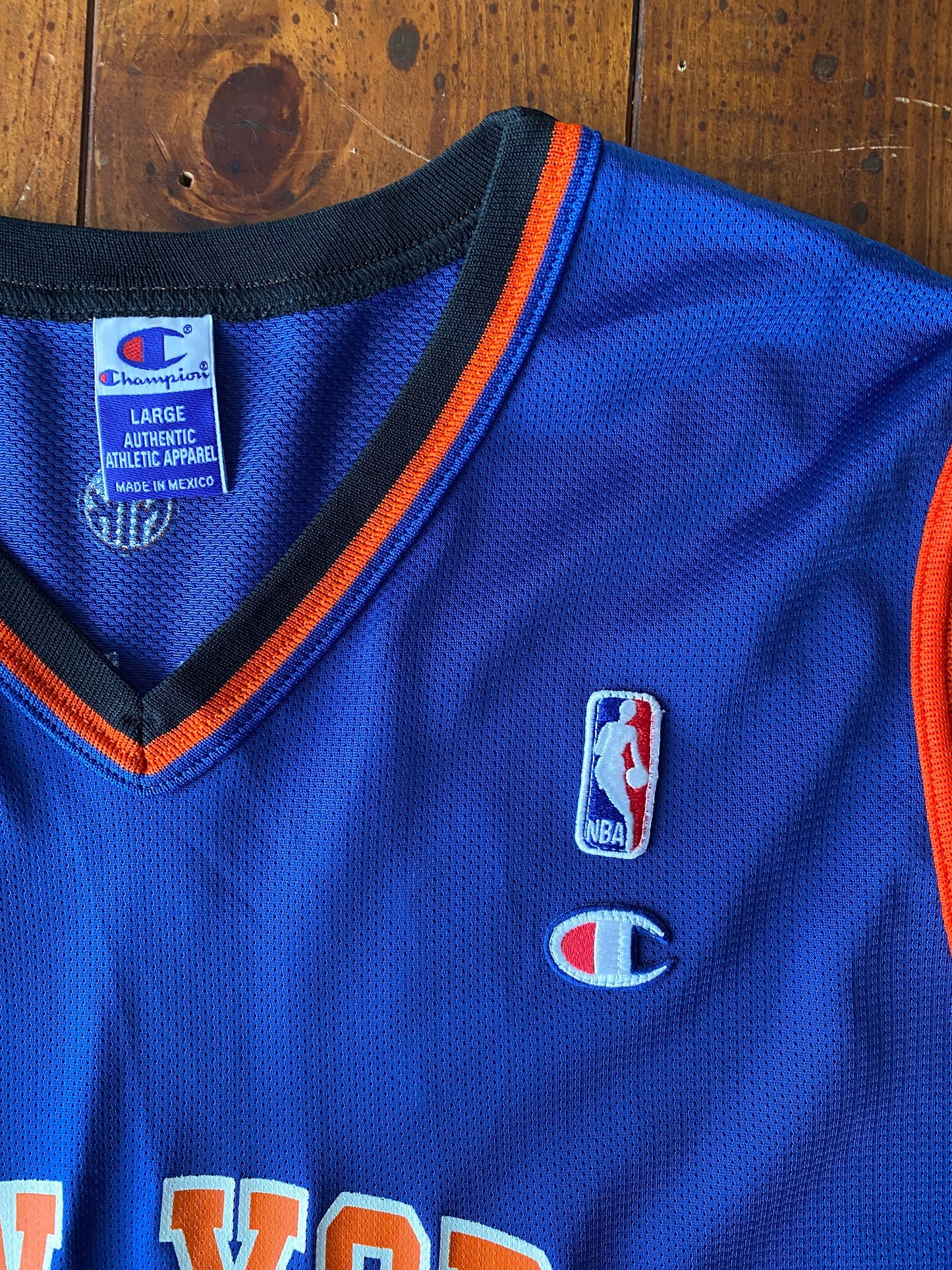 vintage champion latrell sprewell new york knicks nba jersey size 44 aj357 studio