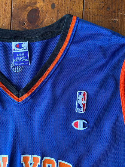 Size 44. Vintage 90s Champion New York Knicks #8 Latrell Sprewell NBA Jersey-AJ357 Studio