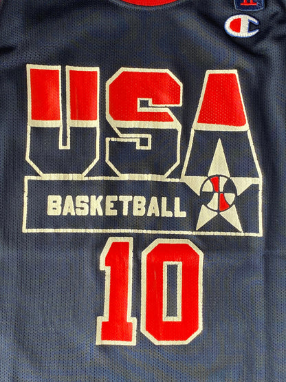 Youth L 14-16. Vintage 90s Champion NBA USA dream team #10 Miller jersey Made In USA-AJ357 Studio