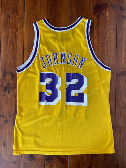 Vintage 90s Lakers Champion Jersey Size 48 - Magic Johnson #32 Made in USA-AJ357 Studio