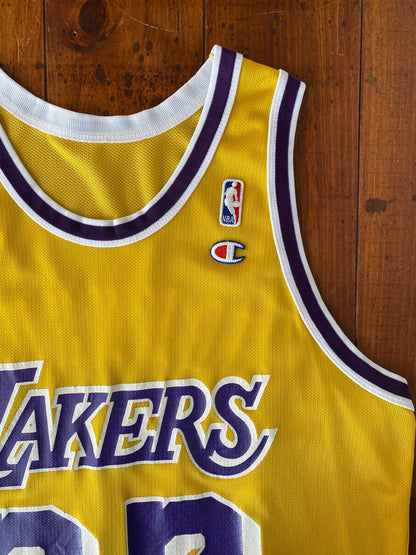 Vintage 90s Lakers Champion Jersey Size 48 - Magic Johnson #32 Made in USA-AJ357 Studio
