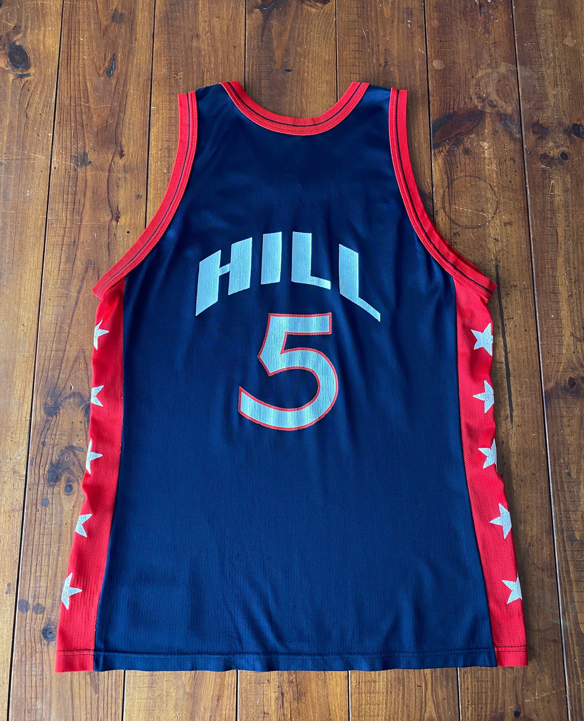 Authentic Champion USA Team #5 Hill NBA Basketball Jersey - Size 48-AJ357 Studio