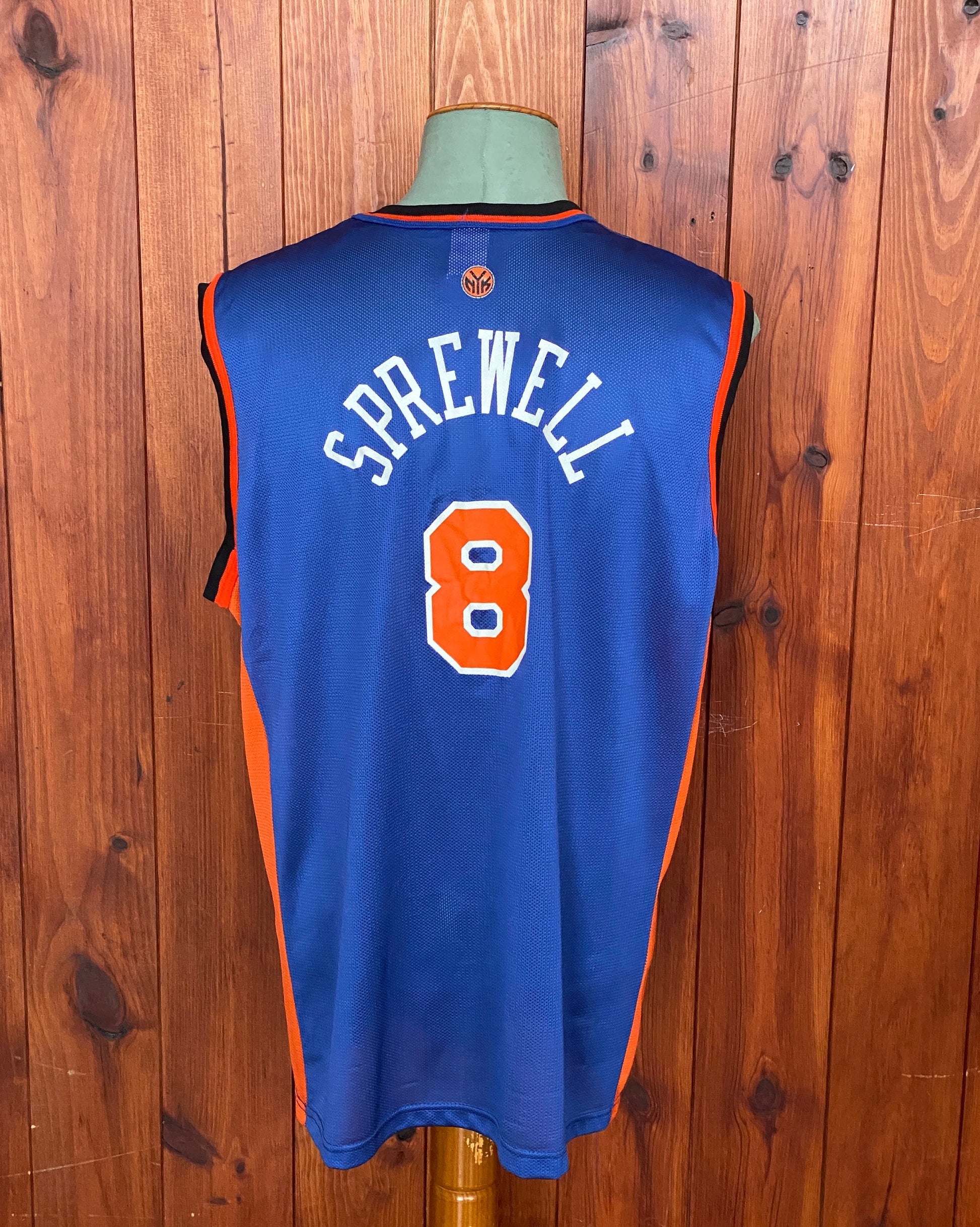 vintage champion latrell sprewell new york knicks nba jersey size 44 aj357 studio