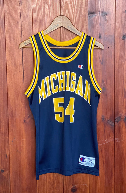 Size 40. 90s Vintage Michigan Wolverines NBA jersey #54 Made In USA by Champion-AJ357 Studio