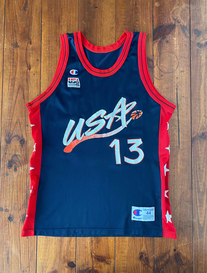 Vintage 90s NBA Champion USA Olympics Dream Team Jersey - Size 44, Shaq O'Neal #13-AJ357 Studio