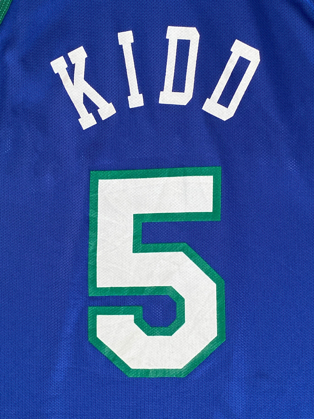 Size 36. VTG 90s NBA Dallas #5 Kidd jersey Made In USA by Champion-AJ357 Studio