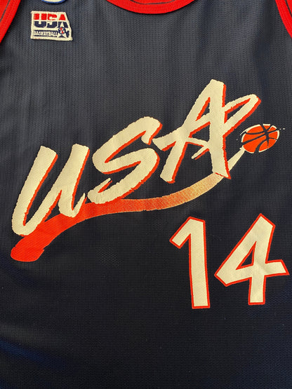 Size 48 David Robinson #14 Vintage Dream Team Olympic Champion NBA Jersey | Made in USA-AJ357 Studio