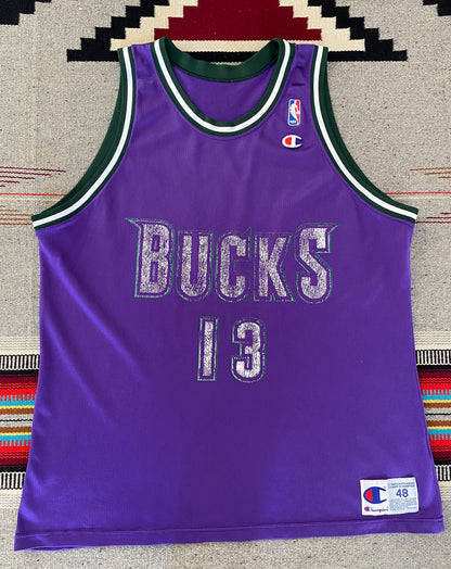 Size 48.#13 Glenn Robinson Bucks Vintage Champion NBA Jersey-AJ357 Studio