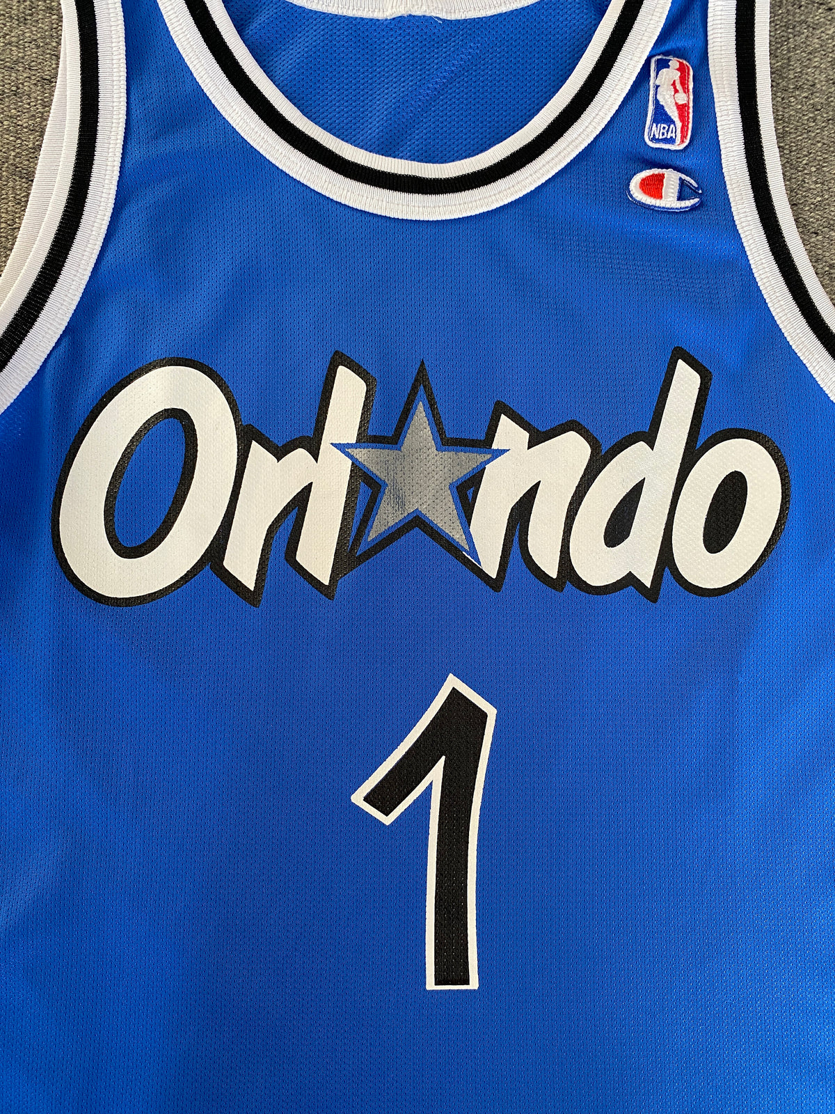Size 40. #1 Hardaway Orlando 90s Champion NBA Jersey-AJ357 Studio