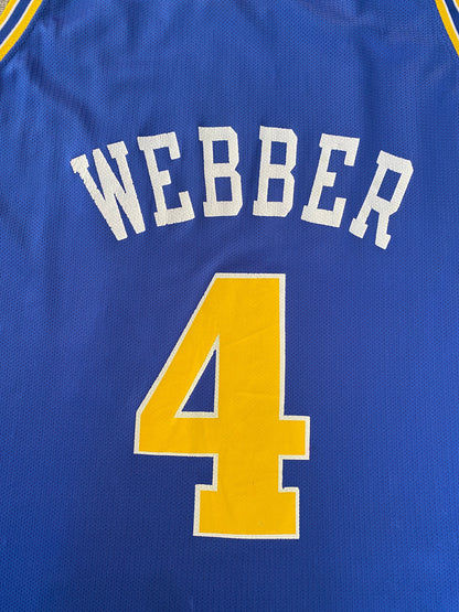 Vintage 90s Champion NBA Jersey - Size 44, Player Webber #17, Warriors-AJ357 Studio