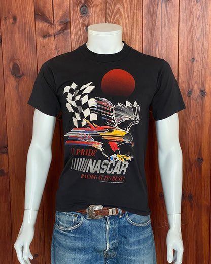 Med. Nascar vintage 80s t shirt Made In USA-AJ357 Studio