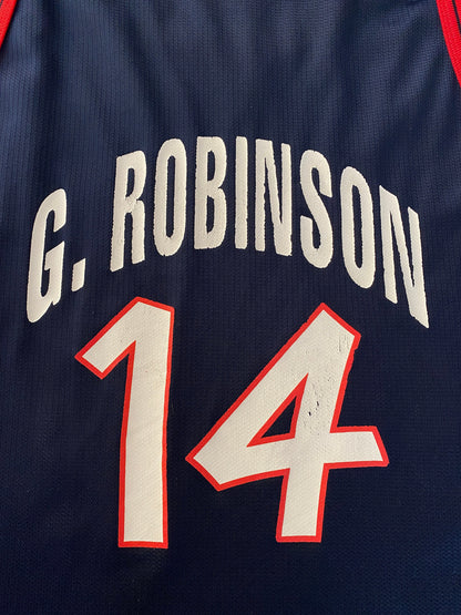 Size 48 David Robinson #14 Vintage Dream Team Olympic Champion NBA Jersey | Made in USA-AJ357 Studio