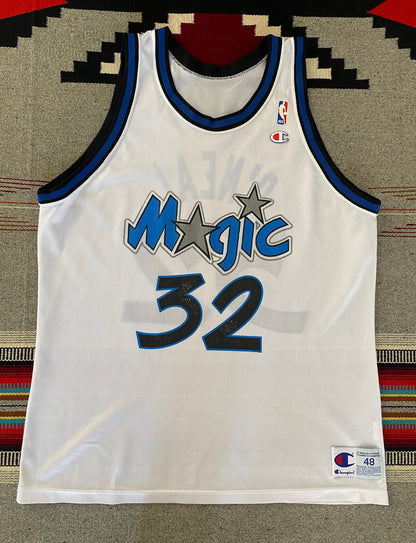 Size 48 #32 O'Neal Magic Orlando 90s Champion NBA Jersey - Vintage Basketball Apparel-AJ357 Studio