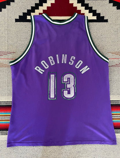 Size 48.#13 Glenn Robinson Bucks Vintage Champion NBA Jersey-AJ357 Studio