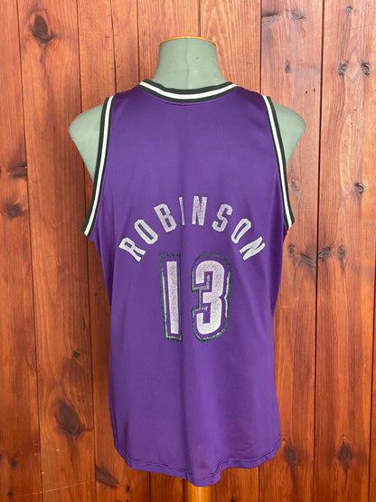 Size 48.#13 Glenn Robinson Bucks Vintage Champion NBA Jersey-AJ357 Studio
