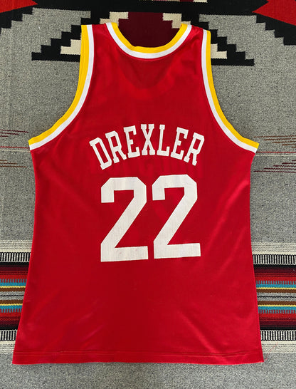 Authentic Size 44 Clyde Drexler #22 Houston Rockets Vintage NBA Champion Jersey | Made in USA-AJ357 Studio