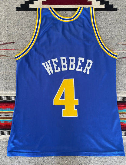 Vintage 90s Champion NBA Jersey - Size 44, Player Webber #17, Warriors-AJ357 Studio