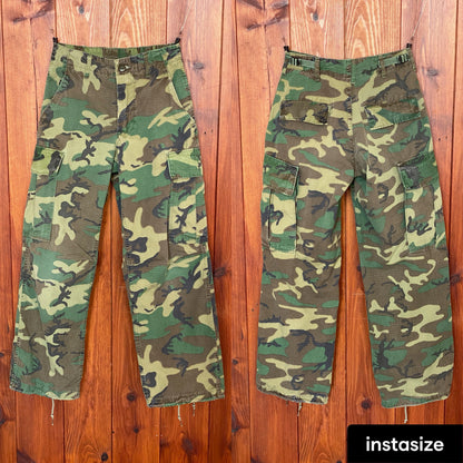 X Small Short . Authentic US Army 1969 camouflage jungle pants.-AJ357 Studio