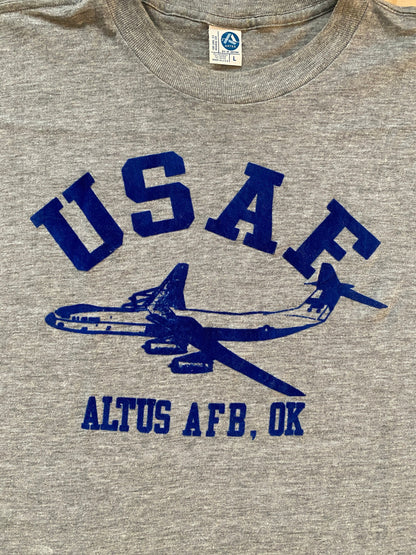 Large. USAF vintage 80s t shirt Made In USA-AJ357 Studio