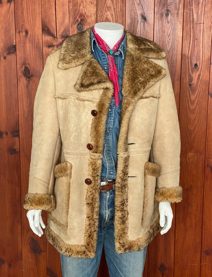 Vintage Shearling Ranger Coat Made in USA | Size 40 US (50 EU)-AJ357 Studio