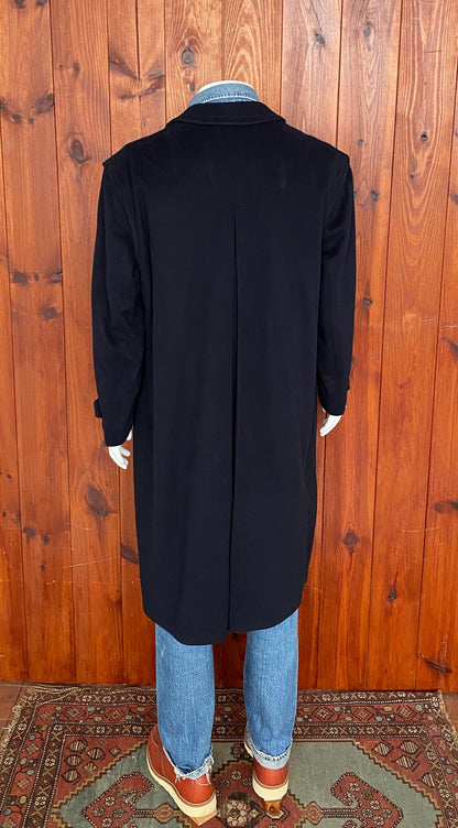 Vintage Dark Blue Wool Loden Coat - Size 52 EU | Made in Austria-AJ357 Studio
