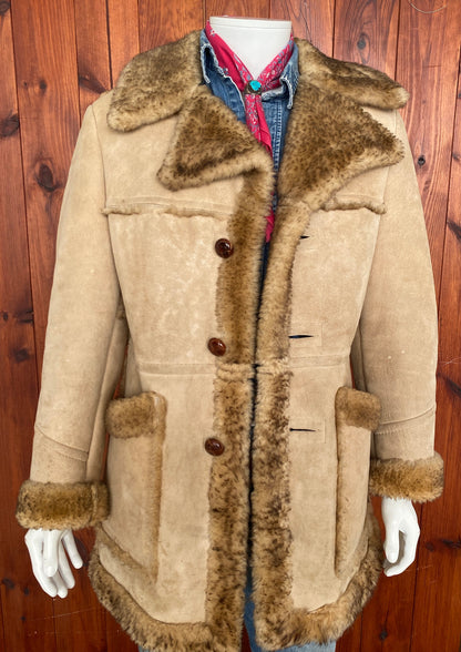Vintage Shearling Ranger Coat Made in USA | Size 40 US (50 EU)-AJ357 Studio