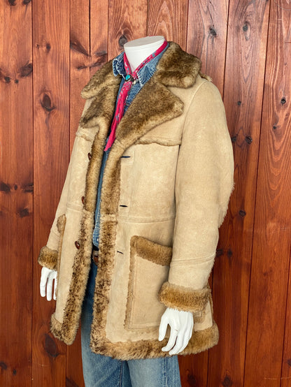Vintage Shearling Ranger Coat Made in USA | Size 40 US (50 EU)-AJ357 Studio