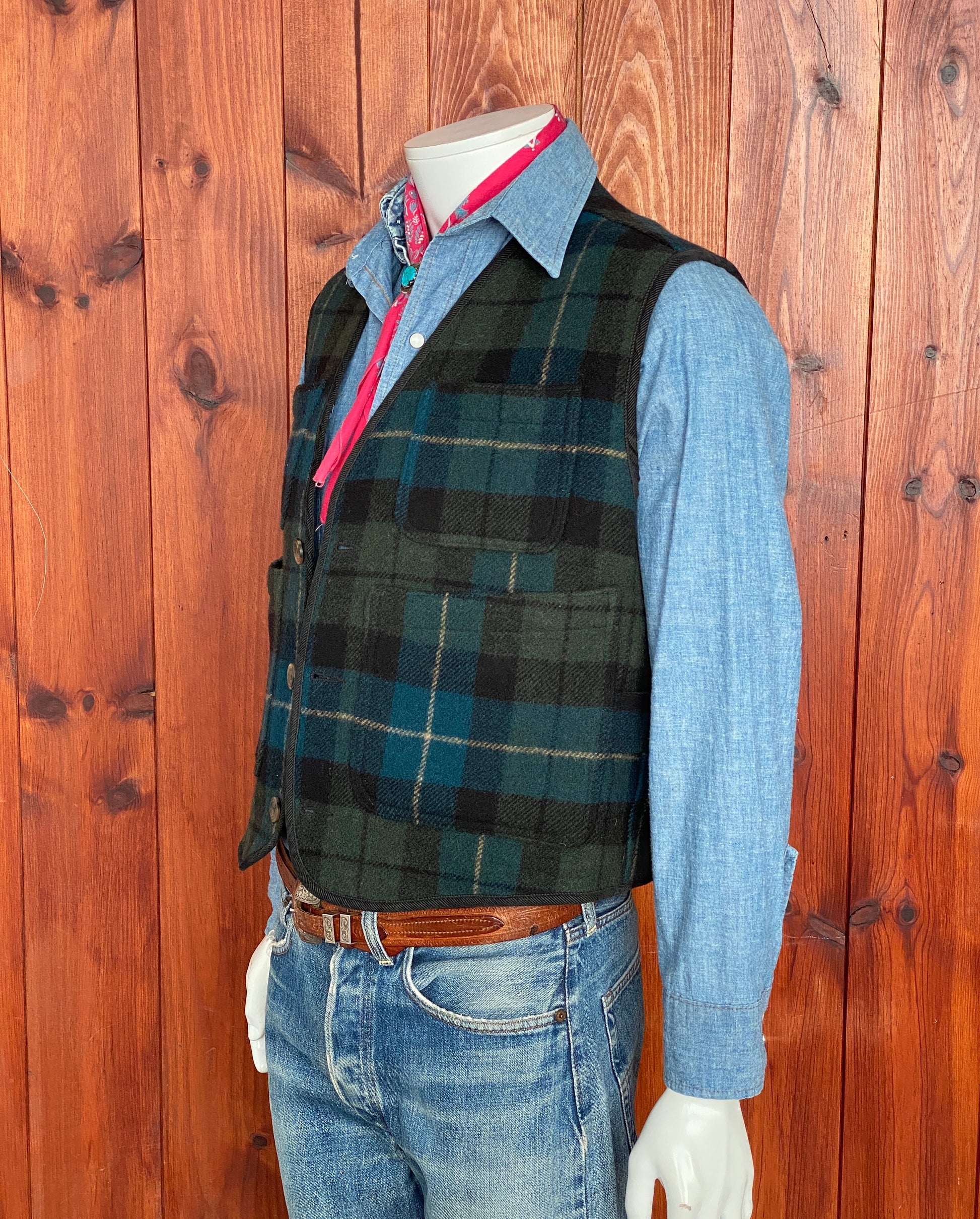 vintage woolrich wool vest made in usa size medium heritage outdoor style aj357 studio