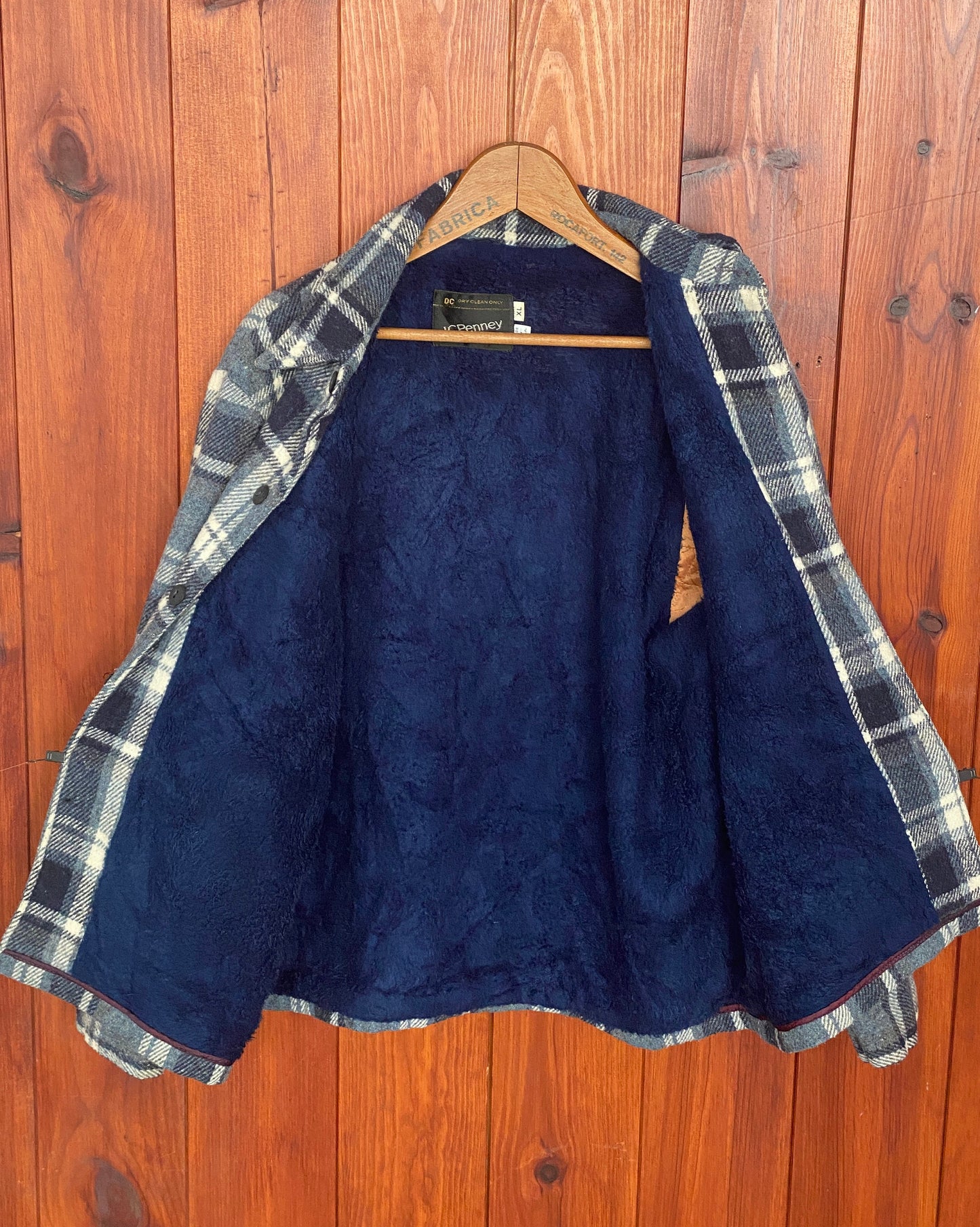size XL. 70s Vintage JC Penney plaid jacket Made in USA