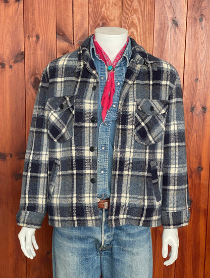 size XL. 70s Vintage JC Penney plaid jacket Made in USA-AJ357 Studio